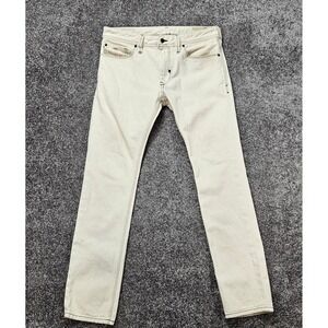 Diesel Thanaz 008HK Jeans Men's 32x32 Cream Denim Slim Skinny Made in Italy